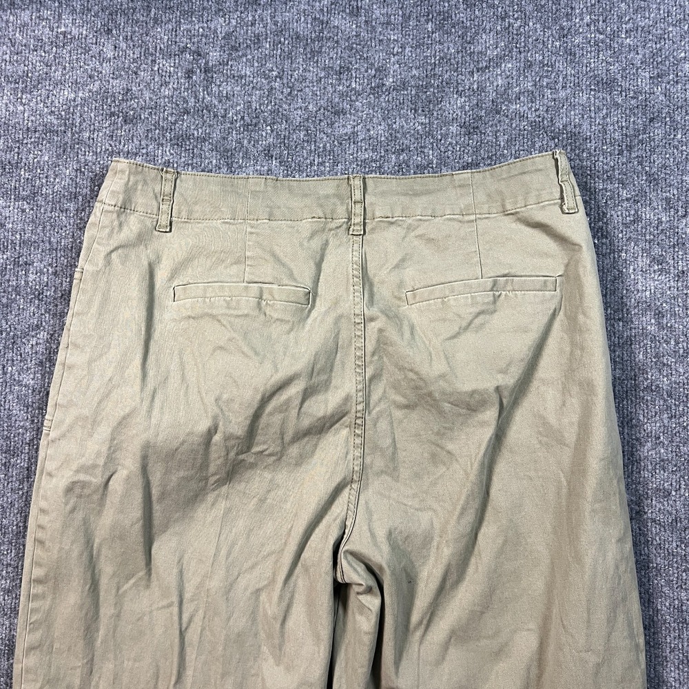 Andrew Marc New York Ankle Pants Womens 10 Khaki Cotton Stretch Straight‎ Leg - Picture 10 of 10